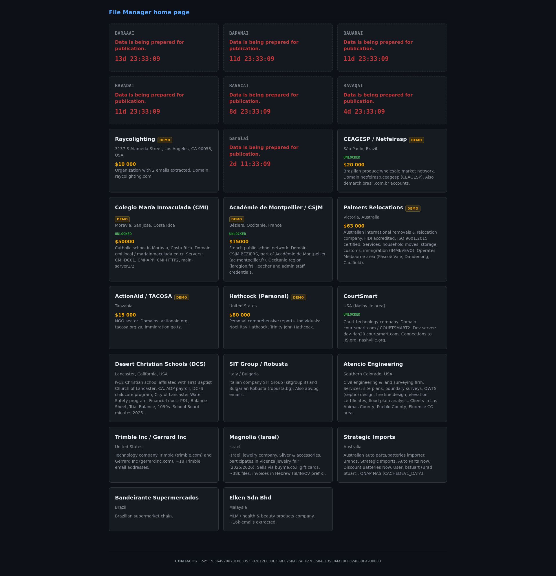 Screenshot of BARAAAI leak page