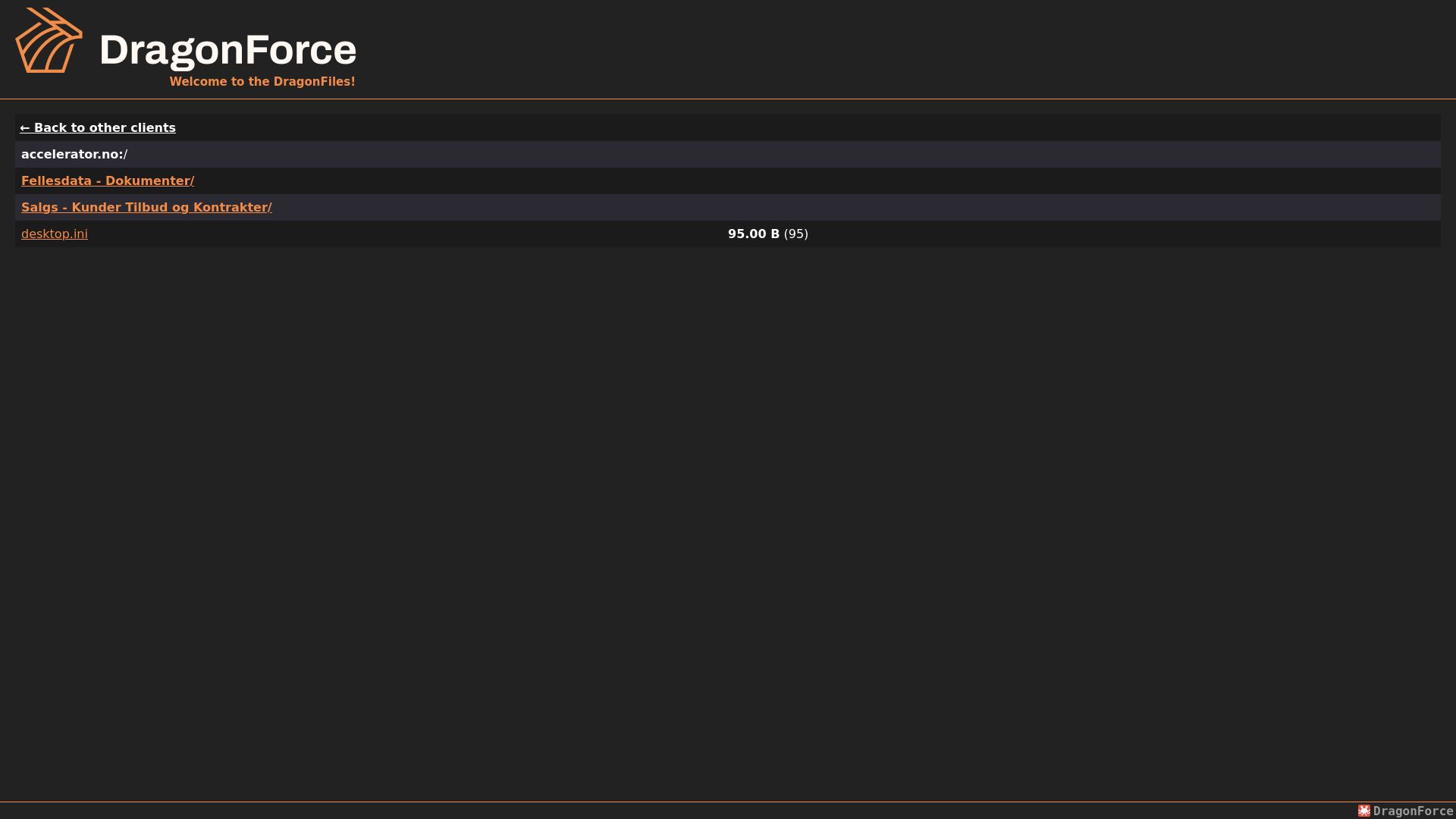Screenshot of Accelerator leak page