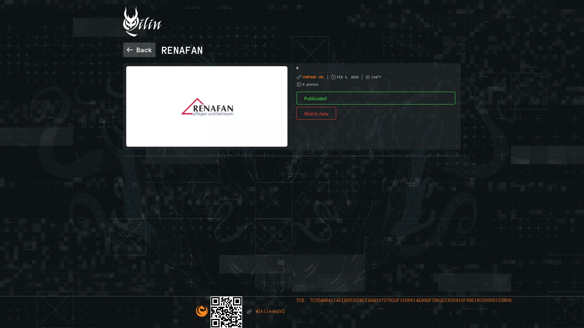 Screenshot of RENAFAN leak page
