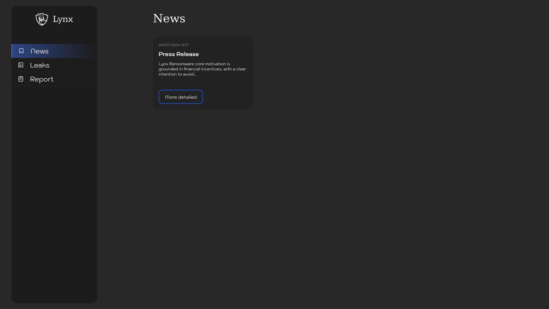 Screenshot of Page not found leak page