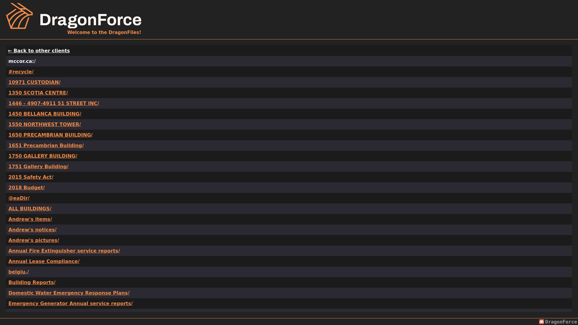Screenshot of McCOR leak page