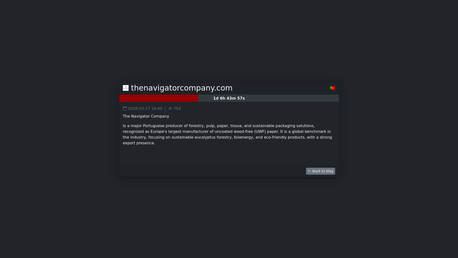 Screenshot of thenavigatorcompany.com leak page
