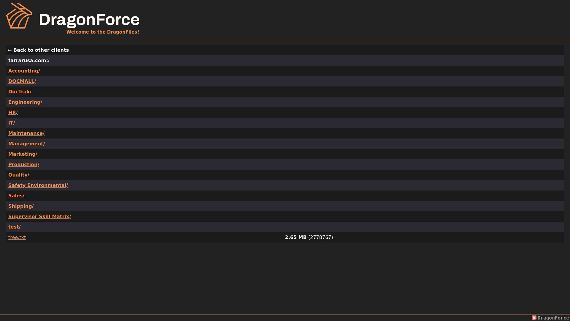 Screenshot of Farrar Corporation leak page