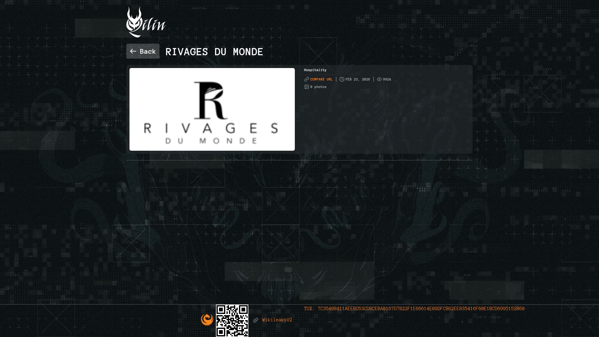 Screenshot of Rivages Du Monde leak page