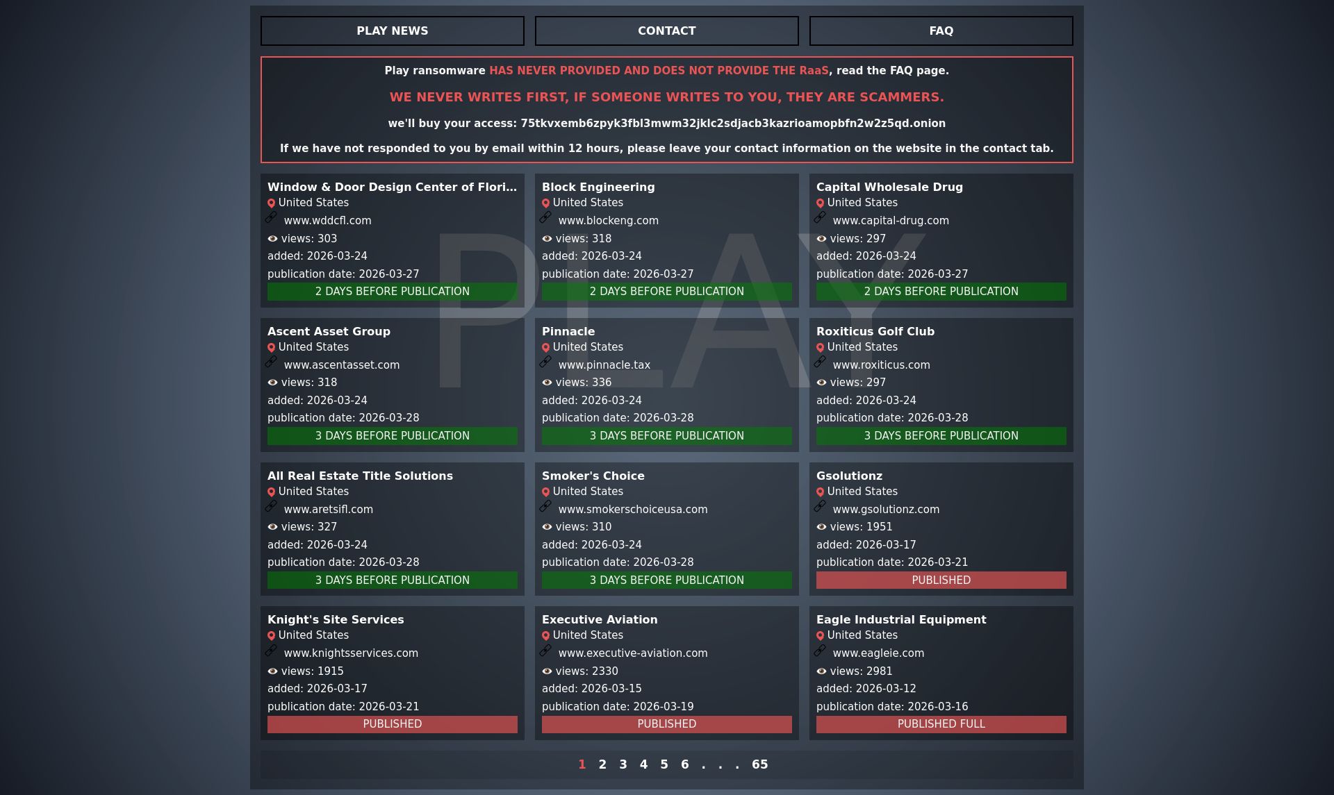 Screenshot of metalprosllc.com leak page