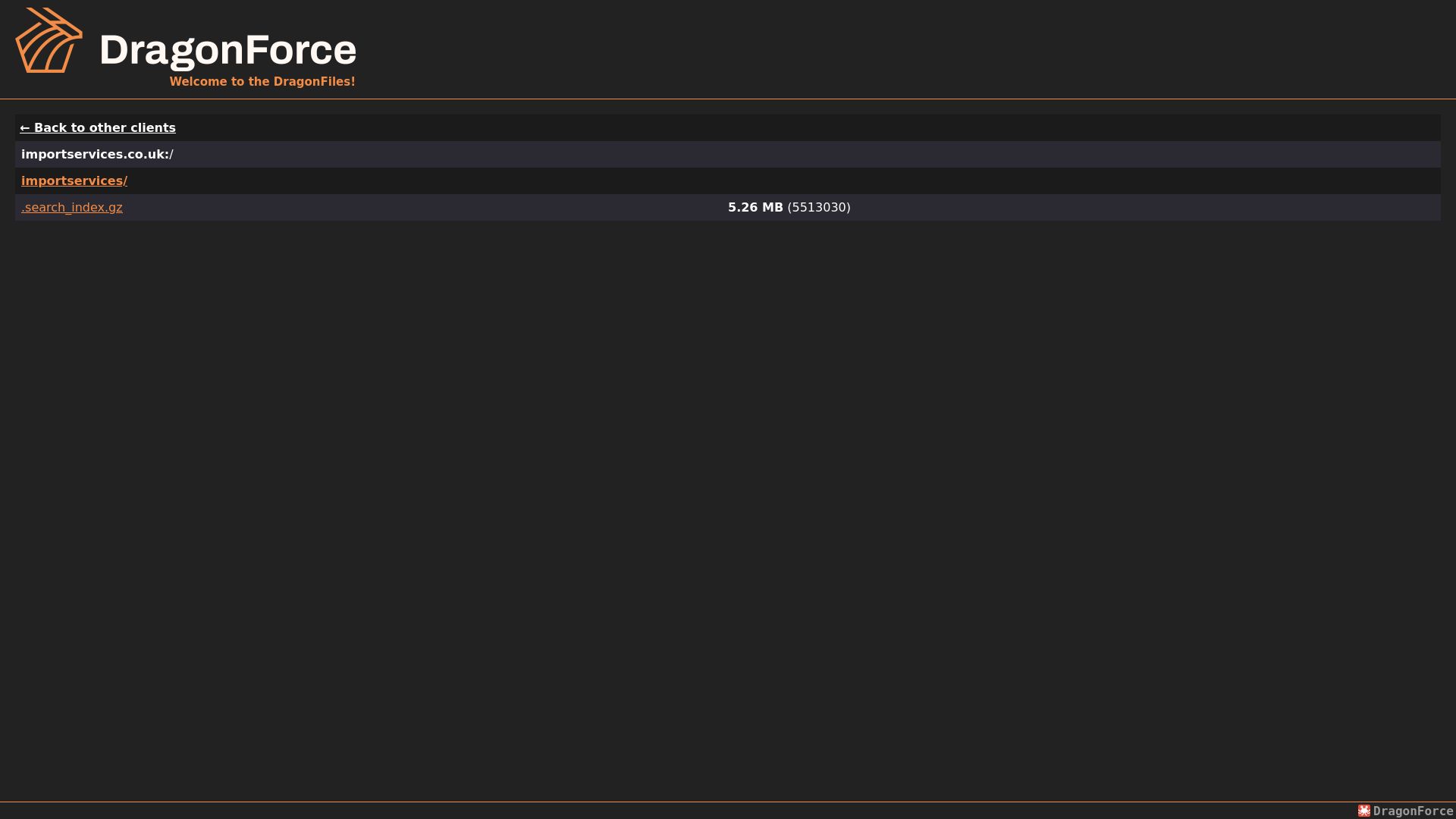 Screenshot of importservices.co.uk leak page