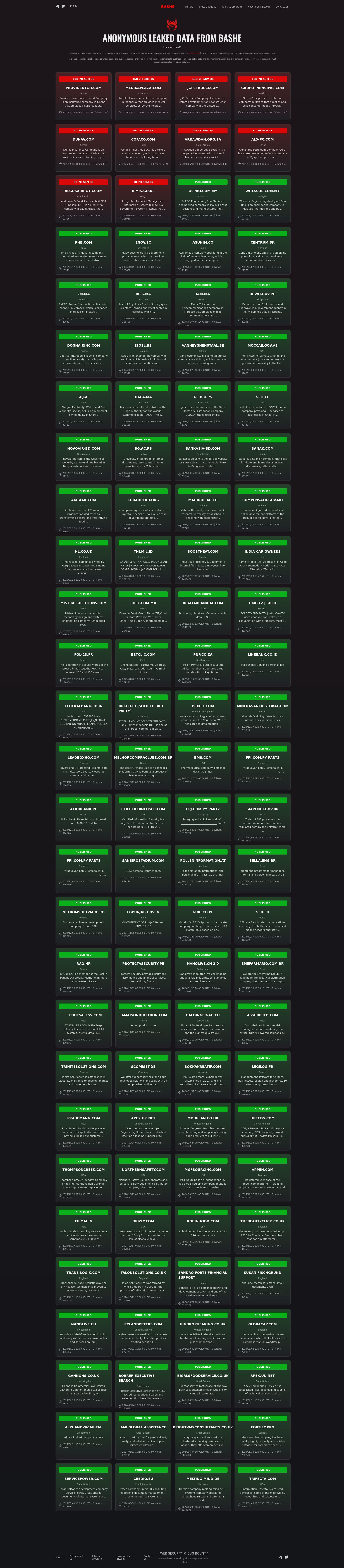 Screenshot of medikaplaza.com leak page
