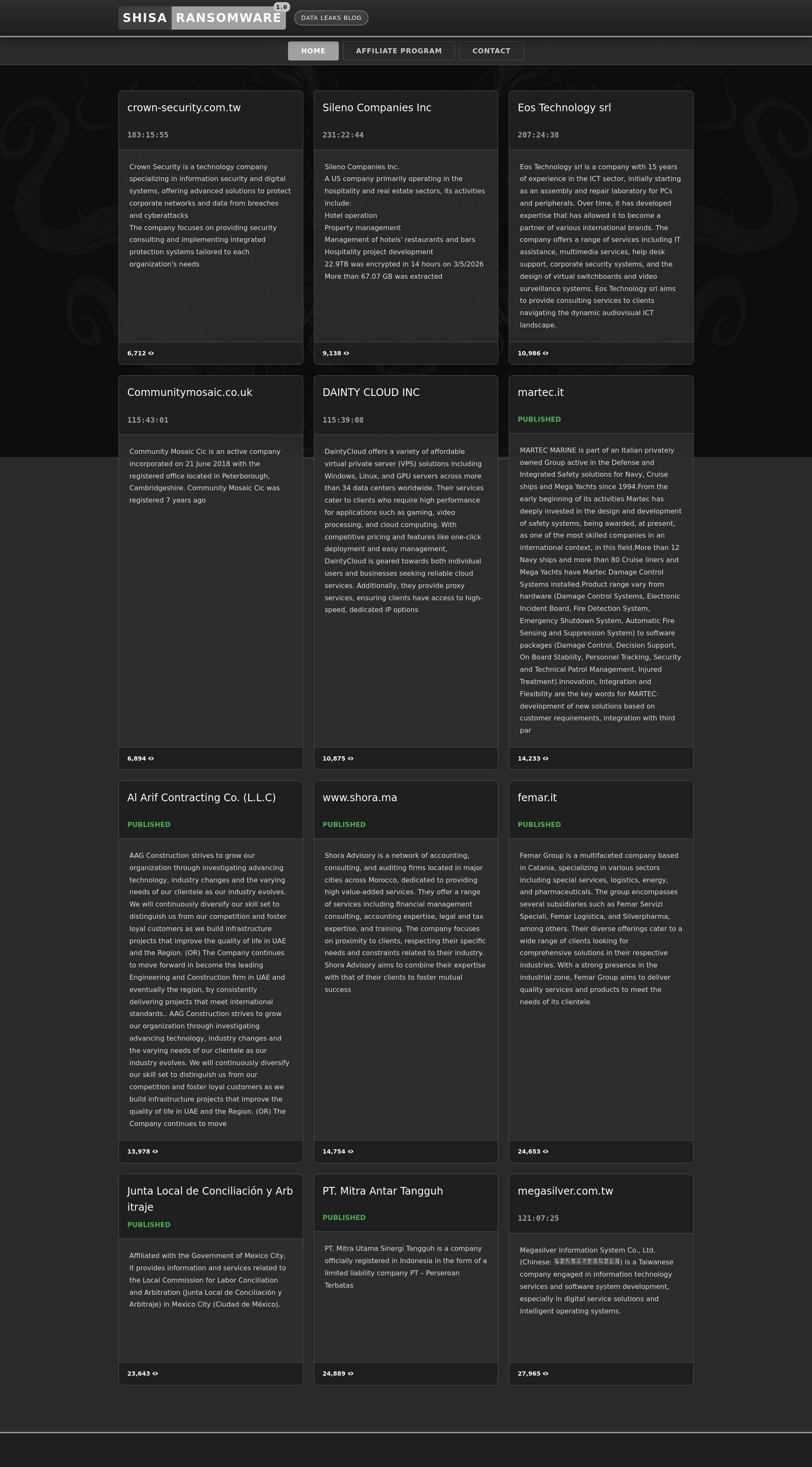 Screenshot of namico.go.ke leak page