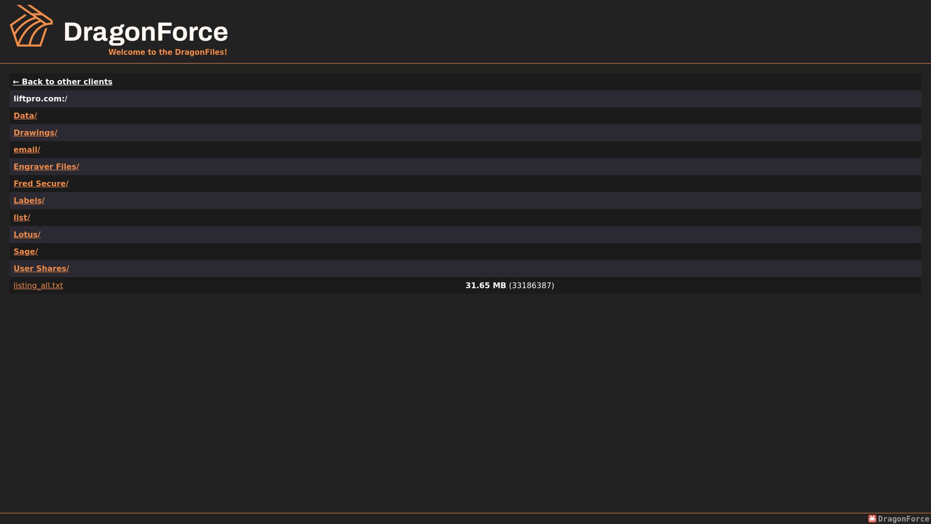 Screenshot of LiftPRO leak page