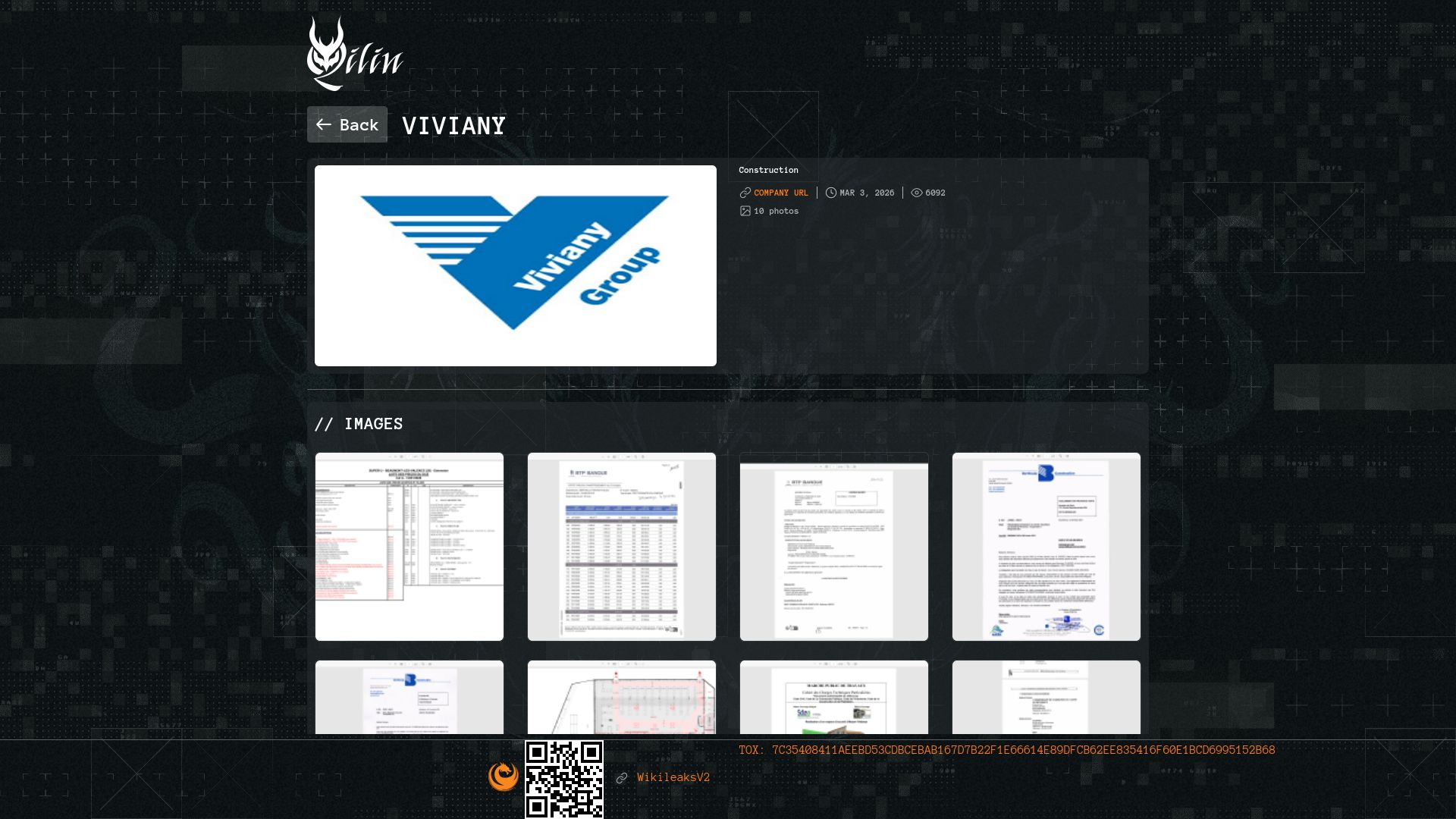 Screenshot of Viviany leak page