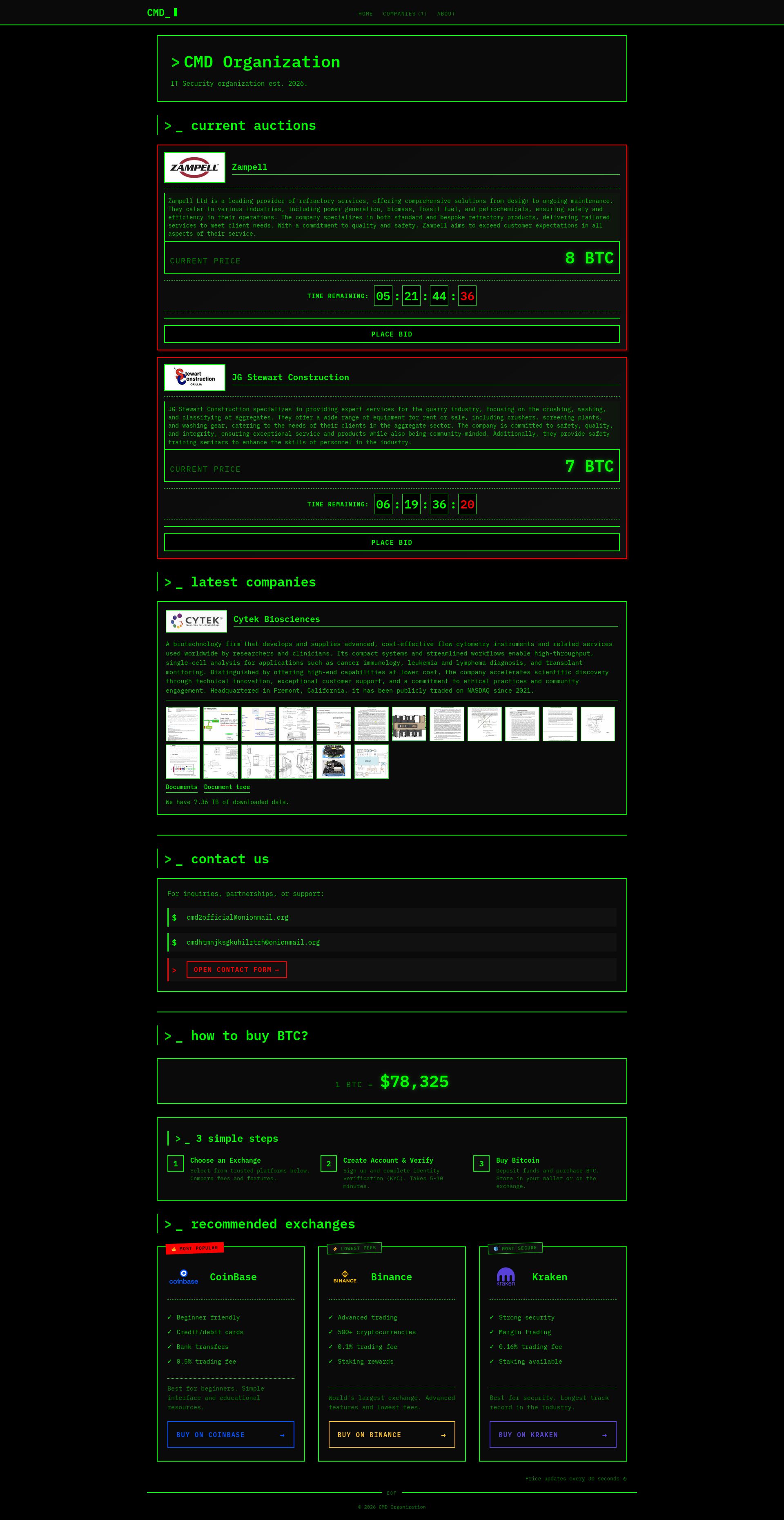 Screenshot of Binance leak page