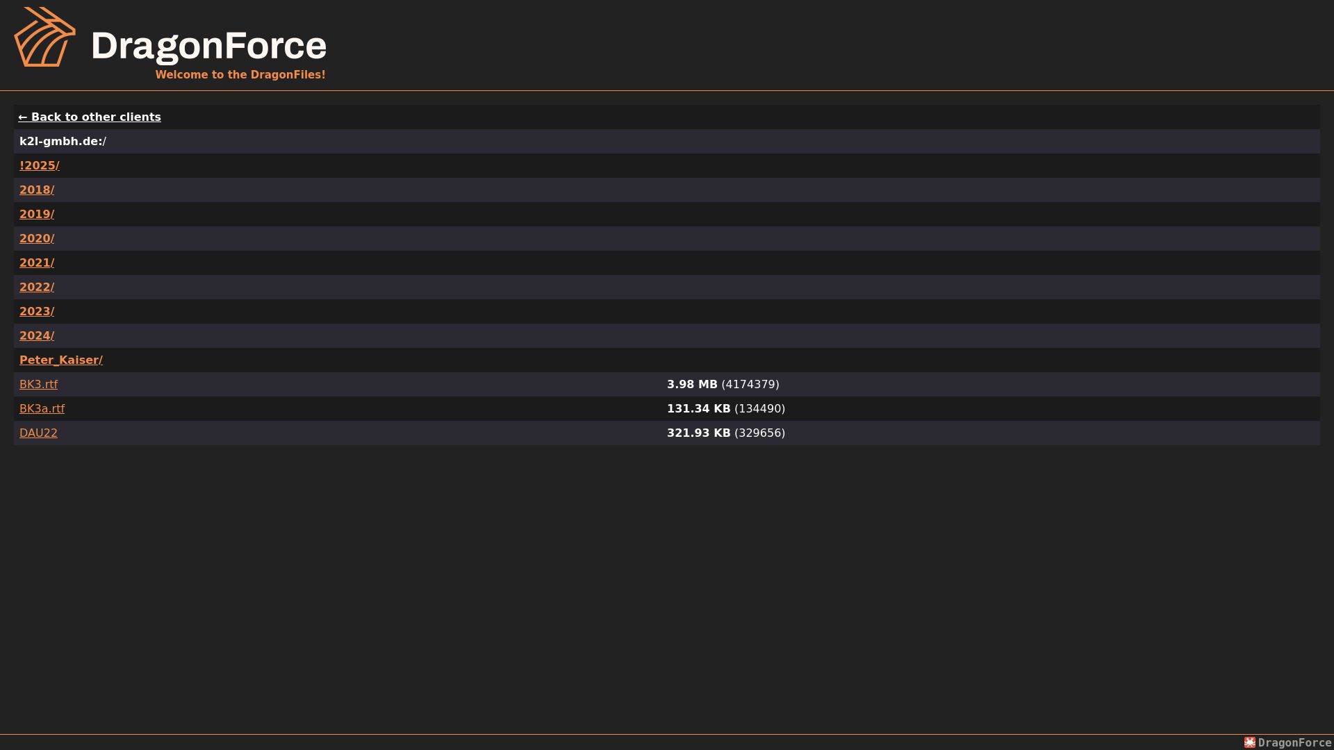 Screenshot of K2L leak page