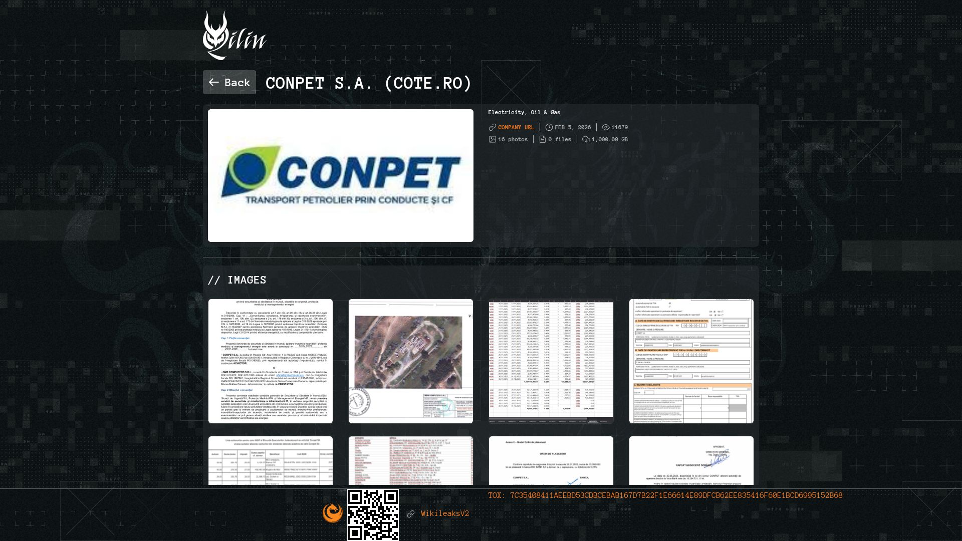 Screenshot of Conpet S.A. (COTE.RO) leak page