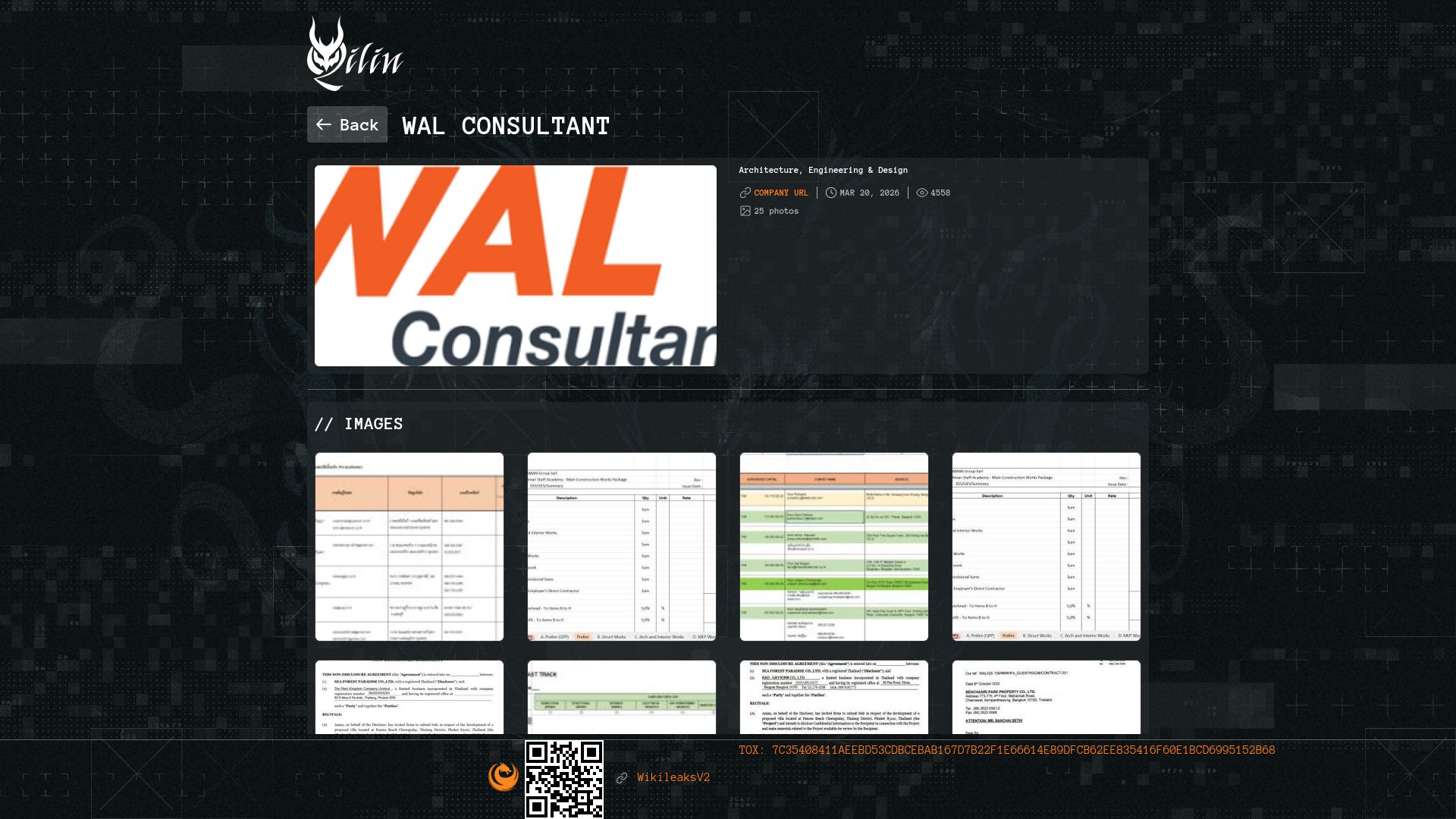 Screenshot of WAL Consultant leak page