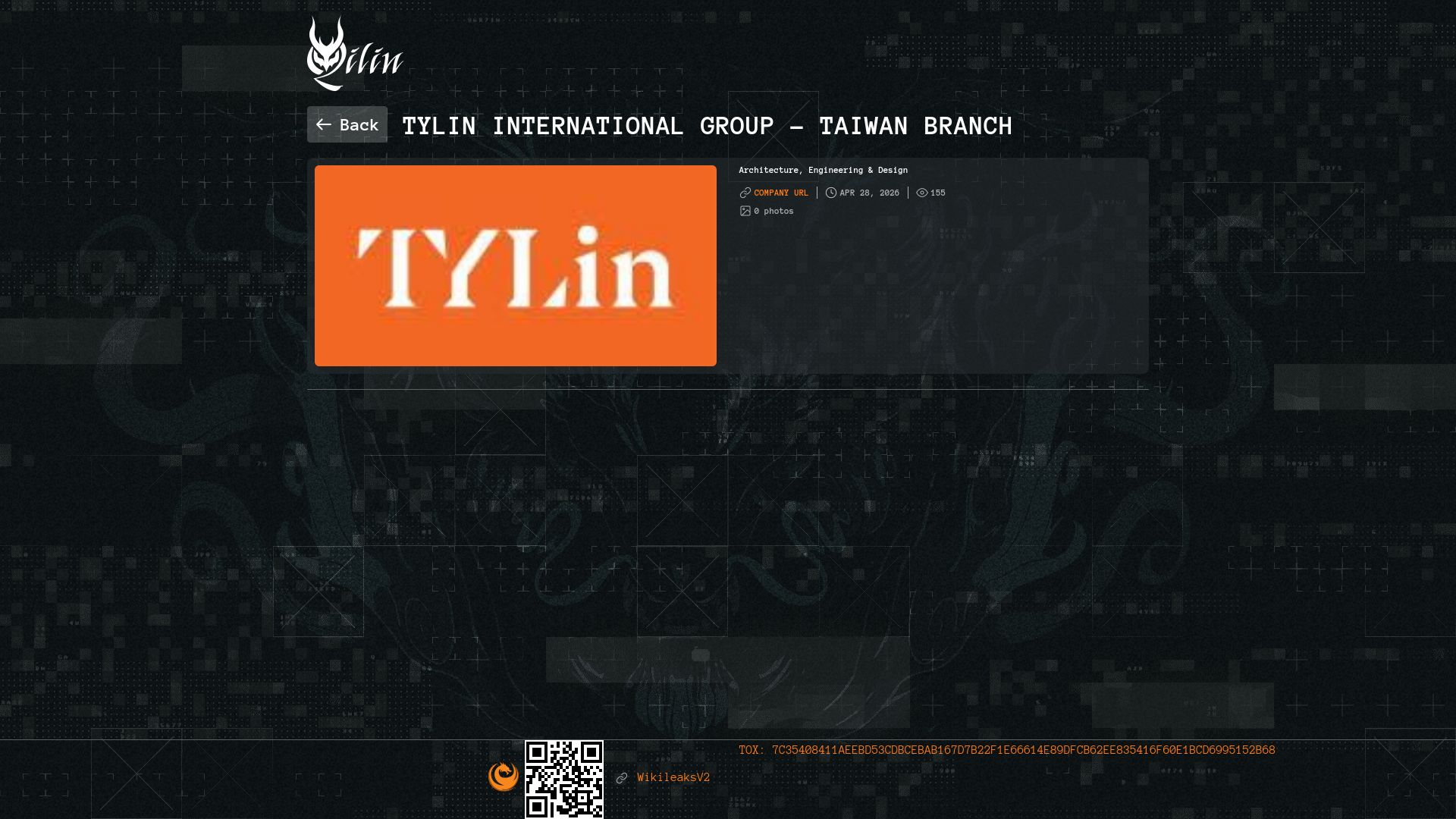 Screenshot of TYLin International Group - Taiwan Branch leak page