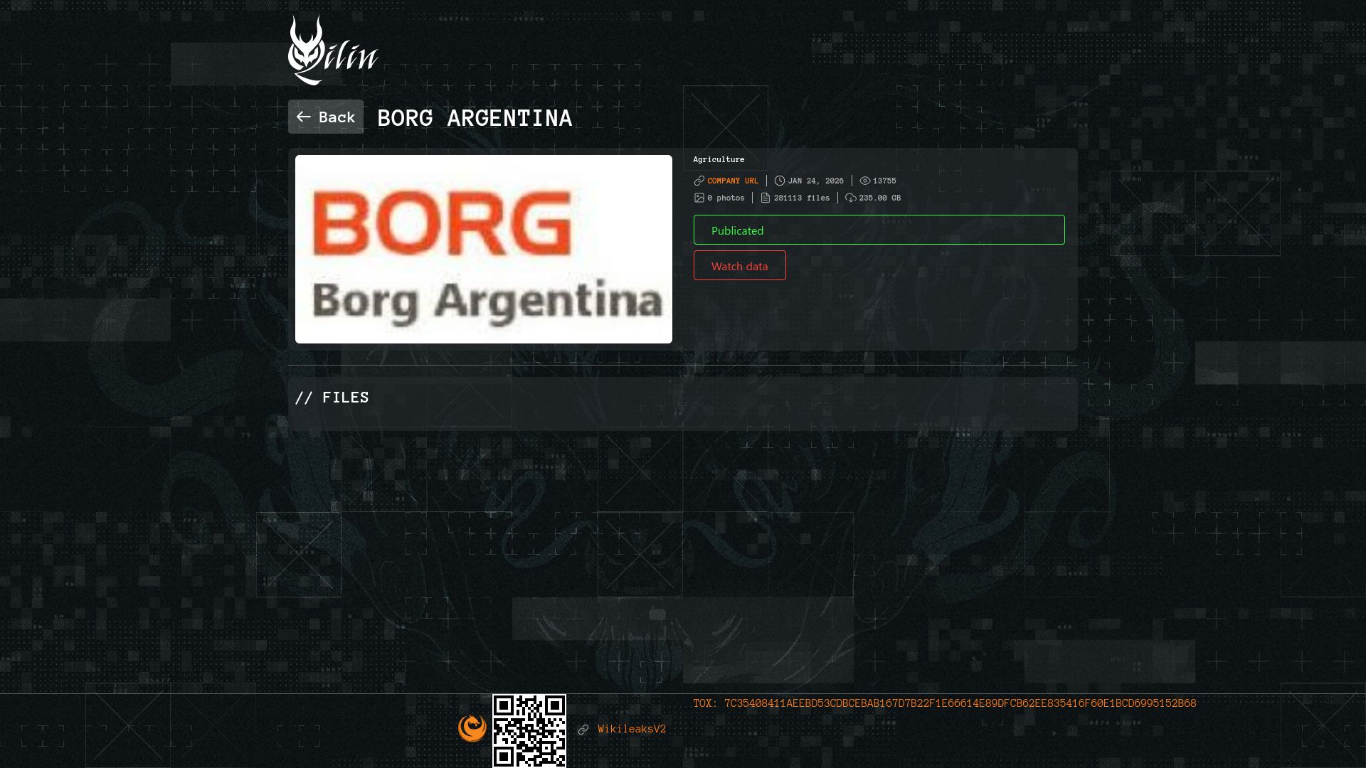 Screenshot of Borg Argentina leak page