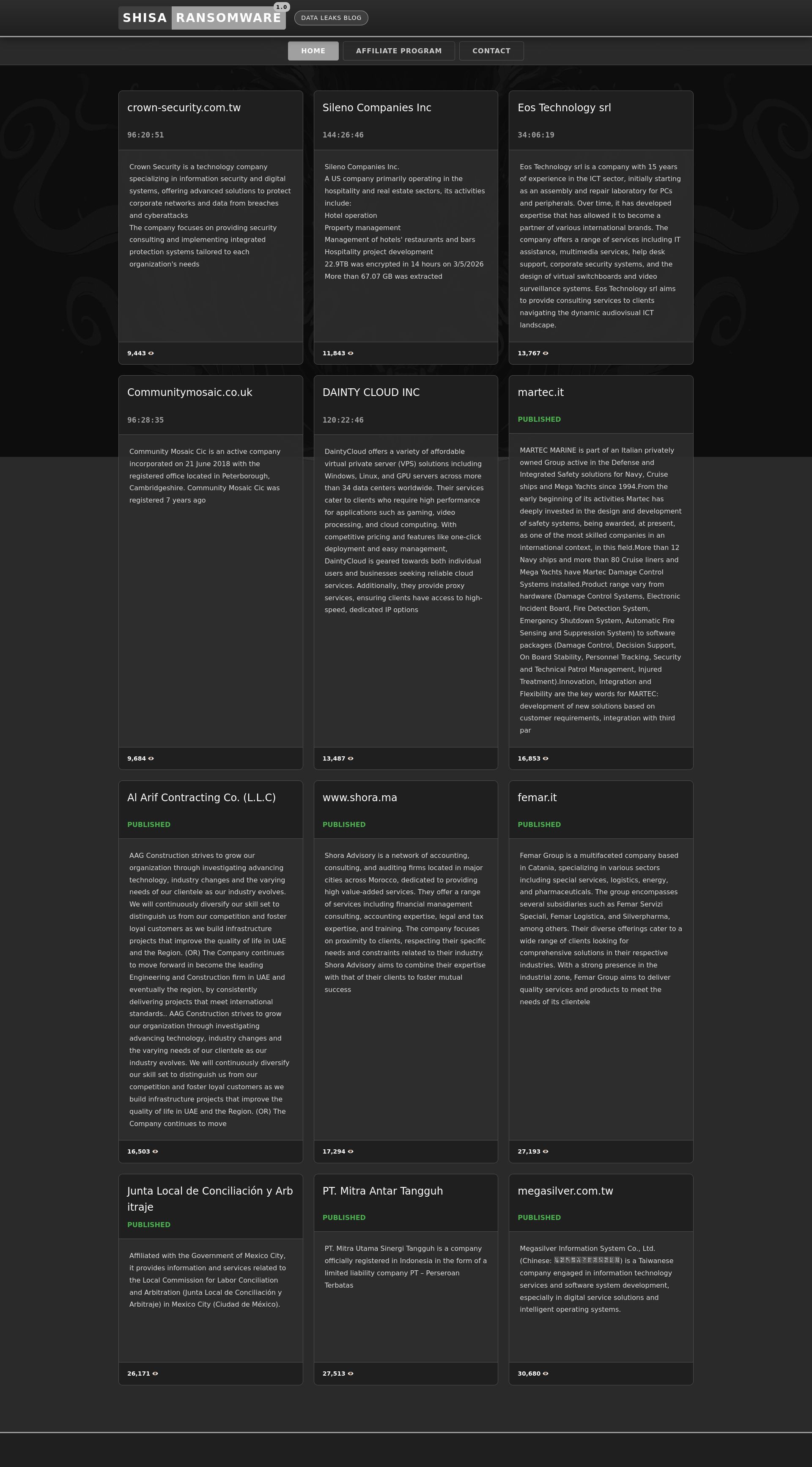 Screenshot of Complete Automation leak page
